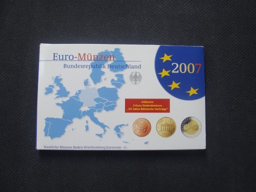 Zdjęcie oferty: NIEMCY - Euro - Munzen 2007 G + okolicznościowe