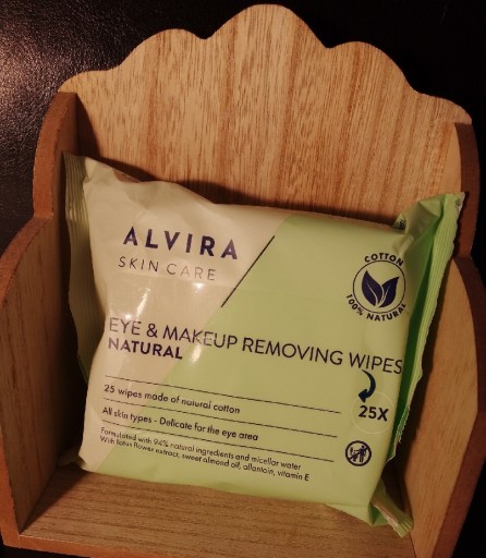 Zdjęcie oferty: Chusteczki oczyszczające Alvira bawełna 25 sztuk 