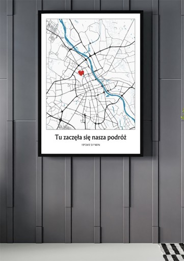 Zdjęcie oferty: Plakat Mapa Miłości - prezent 40x50