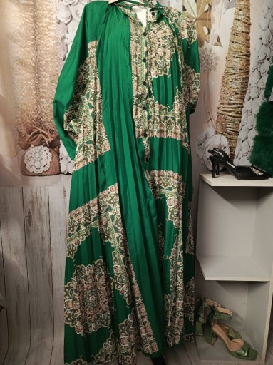 Zdjęcie oferty: Sukienka maxi zielona Boho etno  5 xl