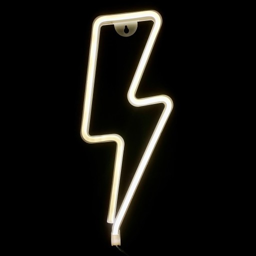 Zdjęcie oferty: Neon LED USB Lampka, Lampa Piorun Biały, prezent