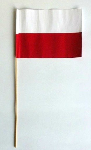 Zdjęcie oferty: Flaga chorągiewka biało-czerwona - 1 sztuka
