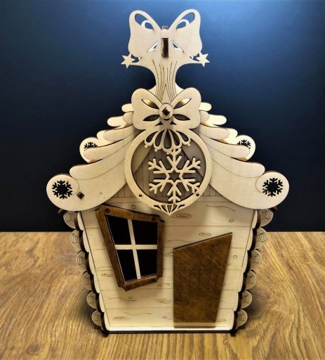 Zdjęcie oferty: Drewniany domek, ozdoba, pudełko na cukierki