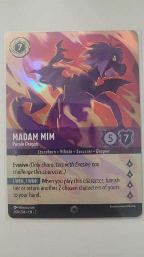 Zdjęcie oferty: Madame Mim - Purple Dragon (V.2) Lorcana