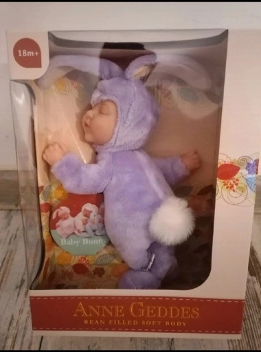 Zdjęcie oferty: Lalka niemowlę fioletowy zajaczek Anne Geddes! 