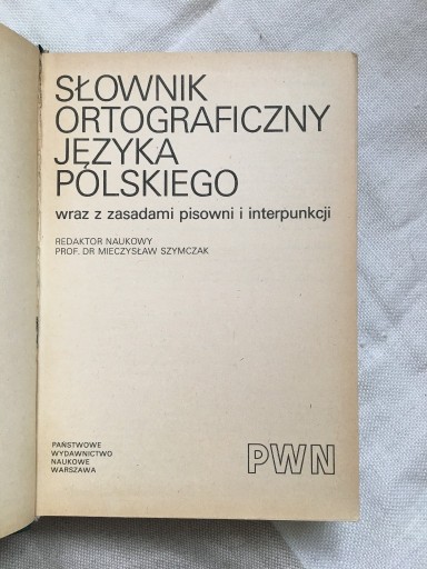 Zdjęcie oferty: Słownik ortograficzny języka polskiego