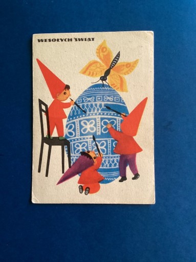 Zdjęcie oferty: 2698. HALINA GUTSCHE - POCZTÓWKA - „WIELKANOC” - 1963 rok 