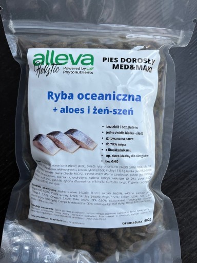 Zdjęcie oferty: Alleva Holistic Ryba oceaniczna Pies Med&Maxi 500g