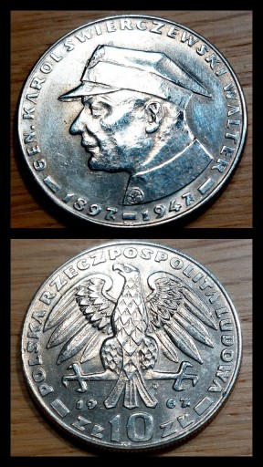 Zdjęcie oferty: 10 ZŁOTYCH 1967 - "KAROL ŚWIERCZEWSKI - WALTER" 