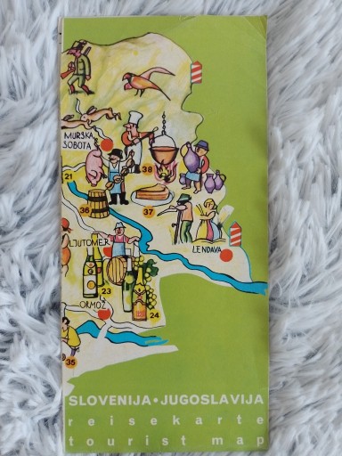 Zdjęcie oferty: SLOVENIJA JUGOSLAVIJA 1975 tourist map