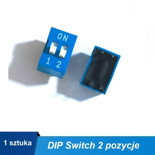 Zdjęcie oferty: Przełącznik DIP Switch 2 pozycje Niebieski