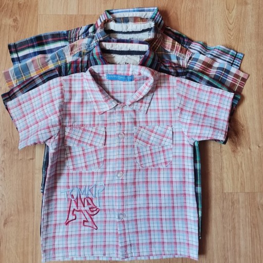Zdjęcie oferty: Koszula w kratę, któtki rękaw, chłopiec roz. 104