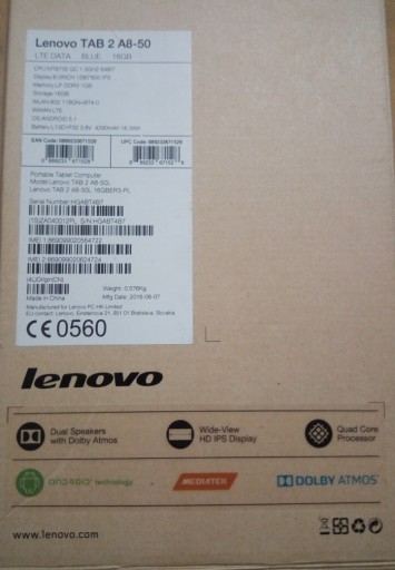 Zdjęcie oferty: Lenovo  Tab A8-50