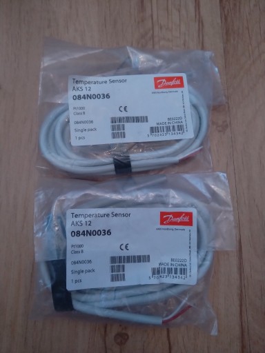 Zdjęcie oferty: Czujnik temperatury, DANFOSS AKS 12 (084N0036) - (Pt1000) 1,5m (2 sztuki)