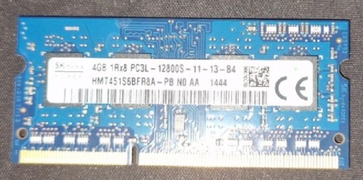 Zdjęcie oferty: Pamięć ram 4GB DDR3 SODIMM PC3L 12800S 1600MHz