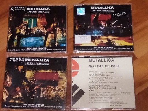 Zdjęcie oferty: METALLICA NO LEAF CLOVER 4 CD