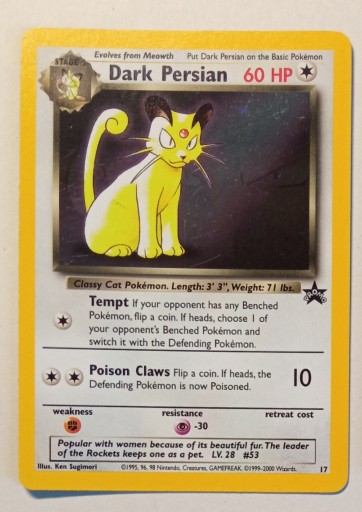 Zdjęcie oferty: Karta Pokemon - Dark Persian (near mint)