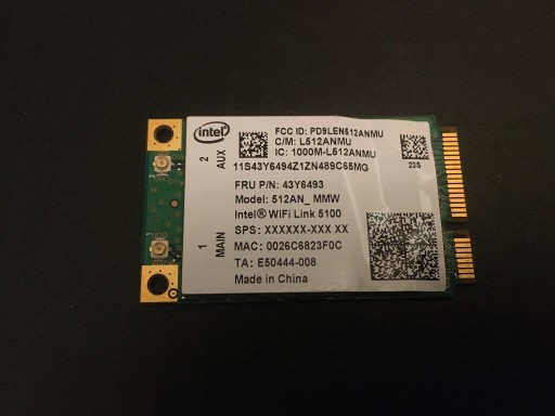 Zdjęcie oferty: Karta Intel Wi-Fi Link 5100 (LEN512ANMU)