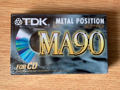 Zdjęcie oferty: Kaseta TDK MA90 - NOS, folia, metal