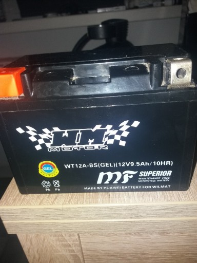 Zdjęcie oferty: Akumulator żelowy AGM WM Motor WT12A-BS 12V, 9,5Ah