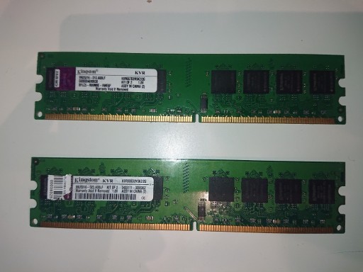 Zdjęcie oferty: Kości RAM DDR2 po 1GB - Kingston KVR800D2N5K2/2G