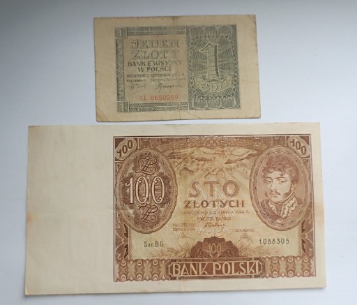 Zdjęcie oferty: Dwa stare banknoty 