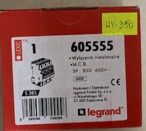 Zdjęcie oferty: Wyłącznik instalacyjny Legrand 3P B50 605555