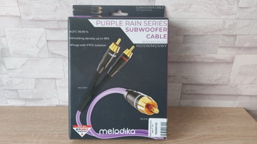 Zdjęcie oferty: Kabel 1xRCA-2xRCA  do subwoofera MELODIKA dł 2M