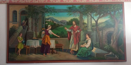 Zdjęcie oferty: Obraz Jezusa u Marii i Marty