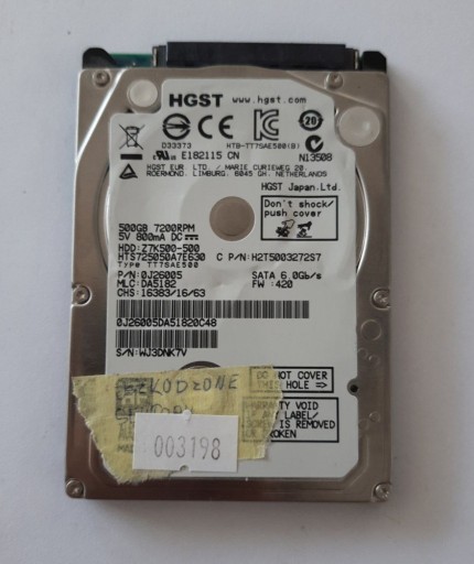 Zdjęcie oferty: HGST HTS725050A7E630 500GB