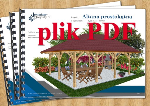 Zdjęcie oferty: Projekt: Altana ogrodowa drewniana 4,0m x 6,5m PDF
