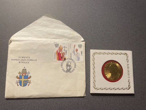 Zdjęcie oferty: Medal pamiątkowy Jan Paweł II POZŁACANY