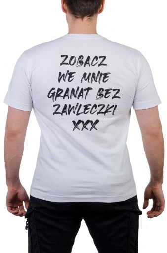 Zdjęcie oferty: Koszulka T-shirt biała z nadrukiem męska rozmiar S