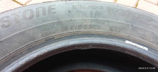 Zdjęcie oferty: Opony letnie 4 szt. Bridgestone 195/65R15 91V 