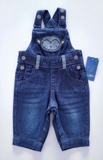 Zdjęcie oferty: Nowe jeansowe spodnie ogrodniczki Lupilu 62/68