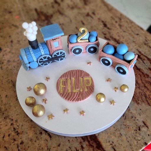 Zdjęcie oferty: Zestaw pierwsze urodziny pociąg dekoracja tortu 