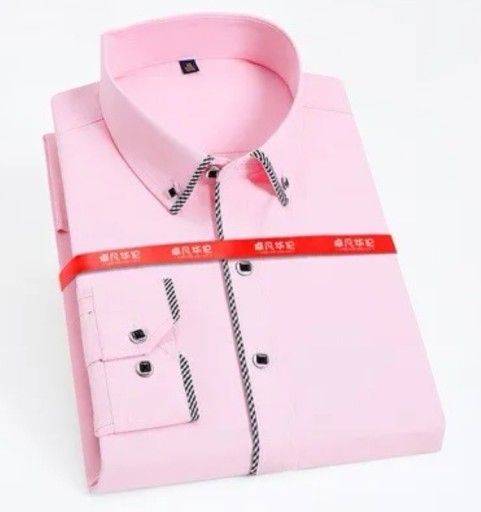 Zdjęcie oferty: Koszula wizytowa elegancka na długi rękaw różowa