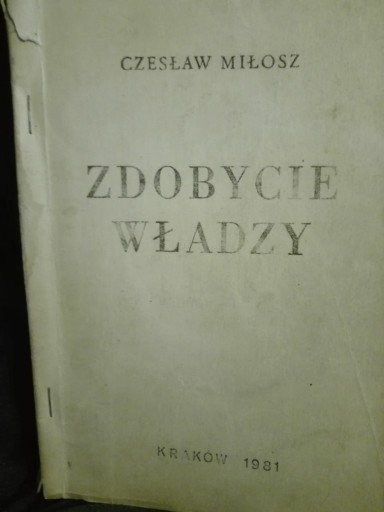 Zdjęcie oferty: Z/ MIŁOSZ Zdobycie władzy  solidarność bibuła