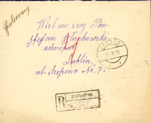 Zdjęcie oferty: 1930 - Agencja Żarnów (Opoczno) - polecony 