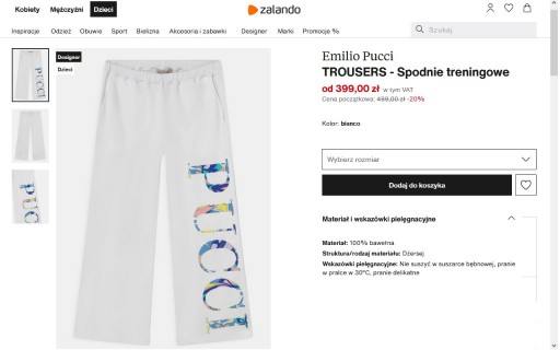 Zdjęcie oferty: spodnie dresowe emilio pucci 12 lat