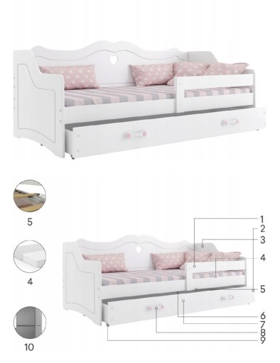 Zdjęcie oferty: Łóżko dla dziewczynki 160x80