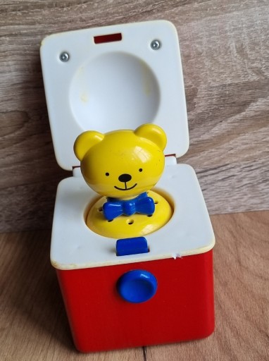 Zdjęcie oferty: Stara zabawka l 70 miś pudełko Ambi Toys vintage