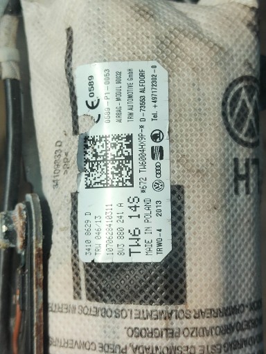 Zdjęcie oferty: Audi a3 8V airbag poduszka fotela Lewa 8V3880241A