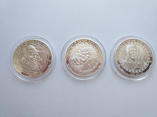 Zdjęcie oferty: Moneta Władca Pierścieni 1oz srebro999 cała seria 