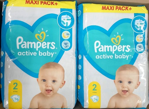 Zdjęcie oferty: Pampersy Pampers Active Baby 2 |  2 x 76 szt ZAPAS