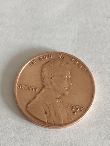 Zdjęcie oferty: 1 cent 1952 D USA 