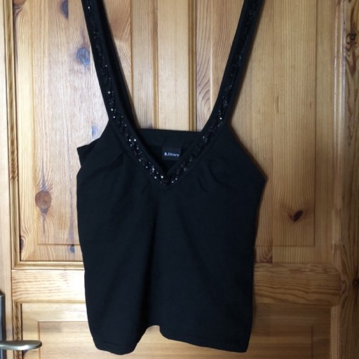 Zdjęcie oferty: Mini czarna spódnica na szelkach w cekiny r. S/XS