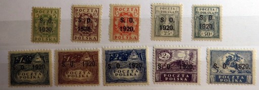 Zdjęcie oferty: Poczty Plebiscytowe Śląsk Cieszyński  Fi 1-10 */**  Typ I ABKLACZE