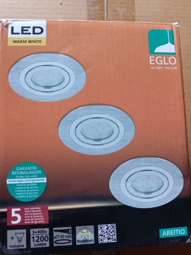 Zdjęcie oferty: Zestaw trzech opraw wpuszczanych LED AREITIO firmy Eglo 