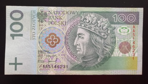 Zdjęcie oferty: 100 złotych 1994 seria AA